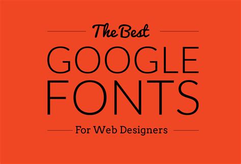 Best Google Fonts for Web Designers RP Design Lab
