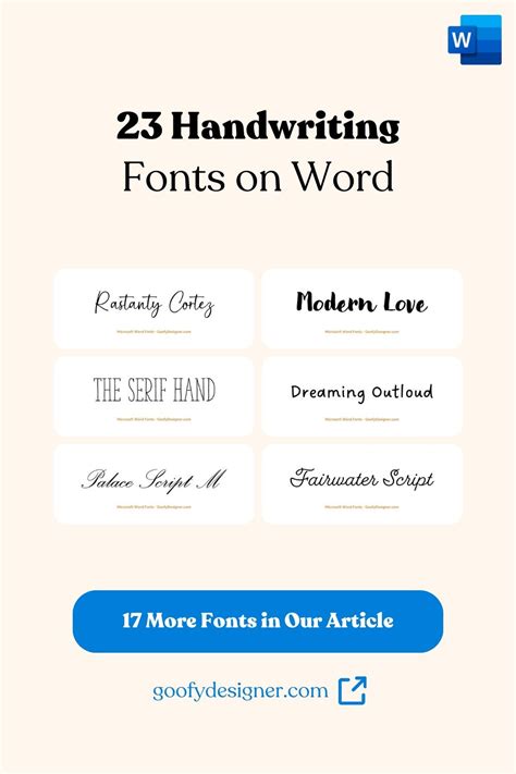 Best Handwriting Fonts in Microsoft Word Canva Templates