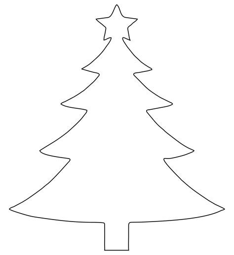 Best Photos Of Tree Outline Pattern Christmas Tree Cut Out