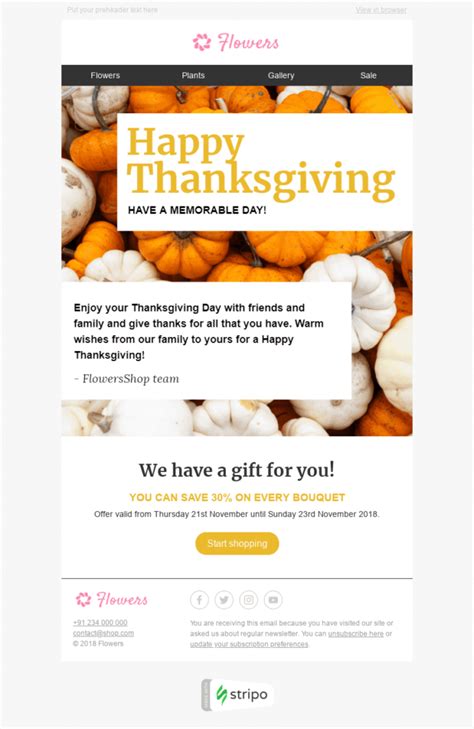 Best Practices For Thanksgiving Email Newsletters With Examples Designmodo