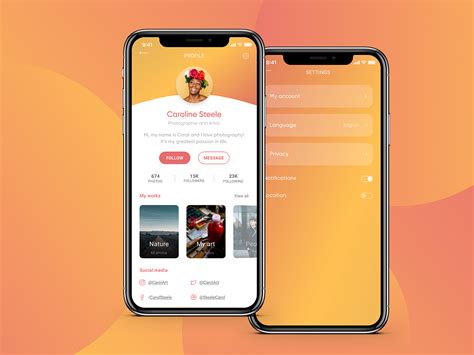 Best Practices of Designing a User Profile Page Profile app, Mobile
