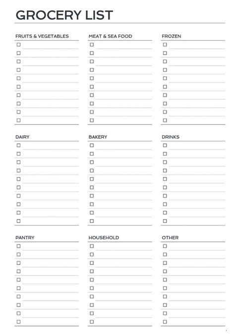 Best Printable Blank Grocery List Roy Blog