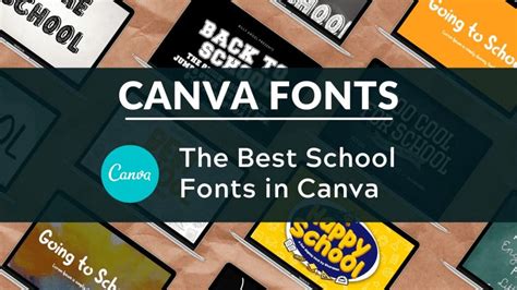 Best School Fonts in Canva Blogging Guide