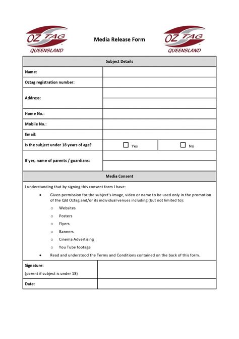 Best School Social Media Photo Release Form Template Excel Example