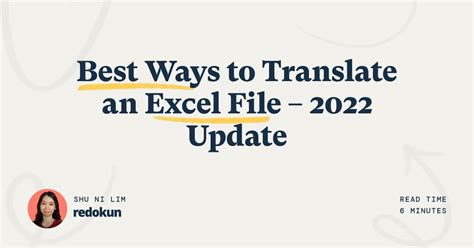 Best Ways to Translate an Excel File 2021 Update Redokun