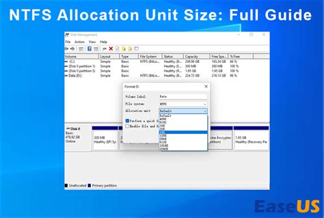 Best allocation unit size for exfat 4tb.  This article What is exFAT allocation...