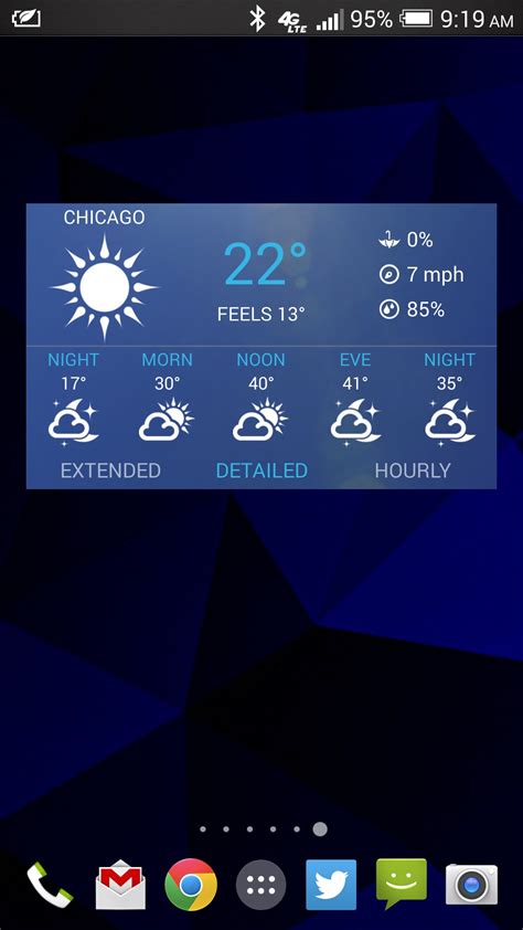 Tap your widget to open the complete AccuWeather app with current conditions, hourly and daily forecasts, radar, multiple locations, sharing options, and weather news. Download: AccuWeather (Free) 4. Weather Underground. Weather Underground is a popular weather app that offers seven handy widgets from 1 x 1 up to 4 x 1.. 