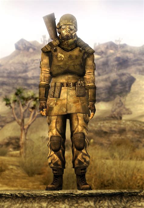 Advanced riot gear and the matching advanced riot gear helmet are pieces of armor in the Fallout: New Vegas add-on Lonesome Road. The advanced riot gear is a more advanced version of the standard riot gear. It was used by an NCR riot control officer in the Divide before their death. Compared to the standard riot gear, the shoulder pads are bulkier and worn on top of the duster, and the chest .... 
