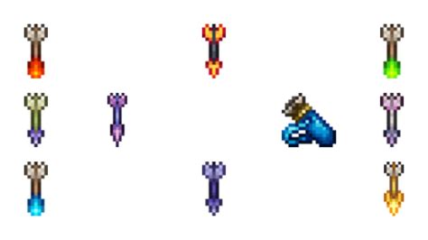 Best arrows in terraria. Jester arrows are nice they don't ark, have piercing and are really easy to make. Frostburn are my normal ones, jester are for bosses. i usually go with frostburn for eoc and queen bee, jester for eow/boc (and goblin army) and wooden w/bees knees for skeletron and wof. overall wooden w/bees knees are the best imo, and bee related items in ... 