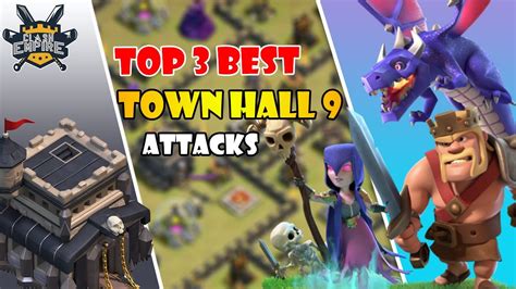 3) Mass Dragons. DOMINATE EVERY TH9 With Dragons | Best Dragon Attack Strategy At Town Hall 9. Troops: 4 Balloons, 10 Dragons. Spells: 7 Lightning. Clan Castle reinforcements: 1 Electro Dragon, 1 ...