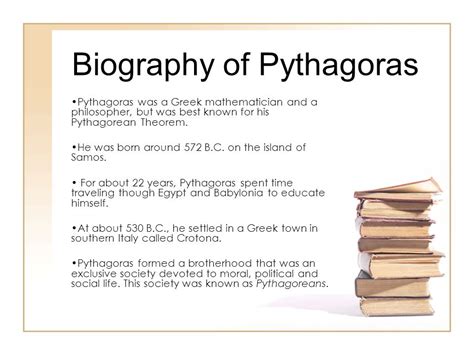 Best biography of pythagoras theorem