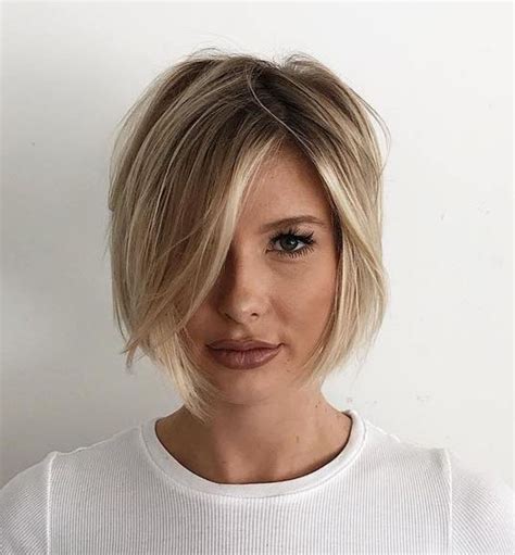 Best bob haircut near me. Pieces in the front must be a bit longer. An undercut is a great option, especially if you have thick hair. “I like to undercut the bottom, two sections in the nape. This removes bulk and helps the shape curve under instead of flipping out,” Barr explains. If wanting a more rounded finish, do slight graduation. 