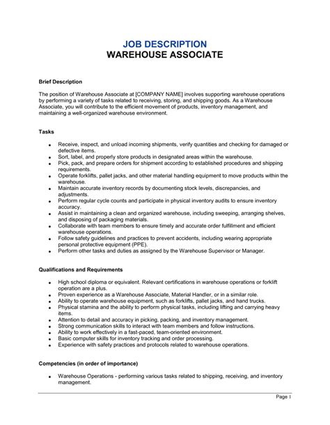 Best buy retail warehouse associate job description.  It is a very phys...