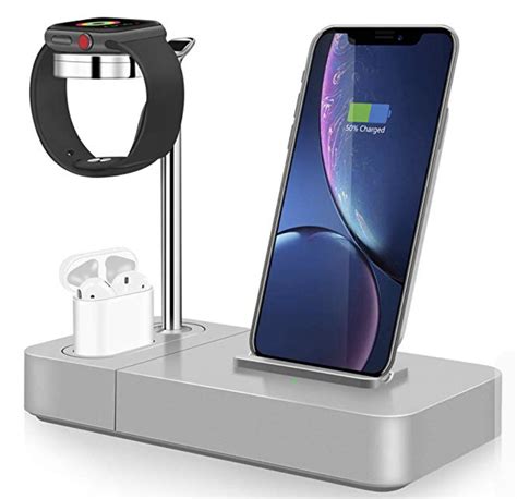 Best charging station for iphone. MagSafe Charger. Check Price. Great for iPhones. Easy to use and fast, this model is a good choice for iPhones and other Apple devices. Boasts fast Qi charging. Compatible with iPhone 8 and newer devices, and also charges AirPods. Has strong magnets that are easy to attach to devices. Phone can be used while charging. 