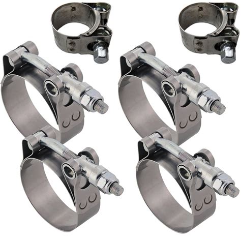 14 Pcs 7 Sizes T-Bolt Hose Clamps, 304 Stainless Steel Turbo Intake Intercooler Clamp,Working Range 32-91mm for 1-3" Hose ID, Radiator Hose Clamps Assortment Set 4.6 out of 5 stars 49