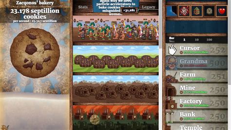 Our cookie clicker games will bring the best out of you! Become the world's greatest blacksmith, save a troubled nation, and learn the joys of being a hero. In certain cookie games, you'll bake treats faster than every other kitchen in town. Prepare to click the mouse or tap on the screen countless times. It's the only path to victory!. 