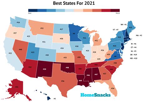 Best country states to live in. Best States Methodology The overall Best State ranking from U.S. News & World Report shows how each of the 50 U.S. states ranks in 71 metrics across eight categories. Read the Methodology 