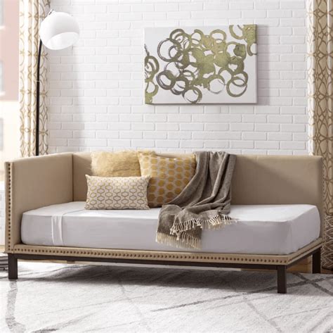 Best daybed. Best Daybed CB2 Serafin Brown Leather Daybed. $2,299 at CB2. $2,299 at CB2. Read more. The Trendy Sleeper Sofa Urban Outfitters Greta XL Sleeper Sofa. $849 at Urban Outfitters. 