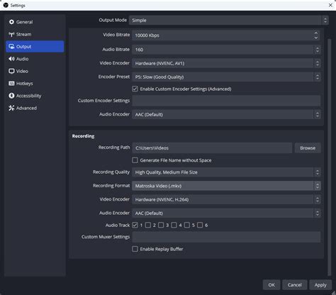 Best encoder settings for obs.  Experiment with different settings (e.  Configure OB...
