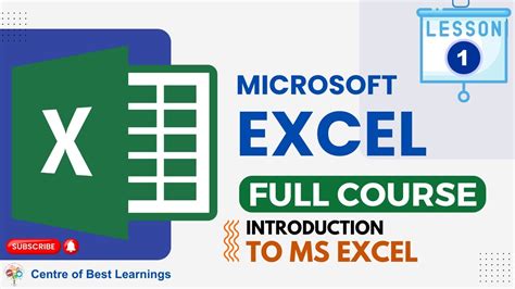 Best excel tutorial on youtube.  Welcome to the Microsoft Excel Full Course | MS Excel Ba...