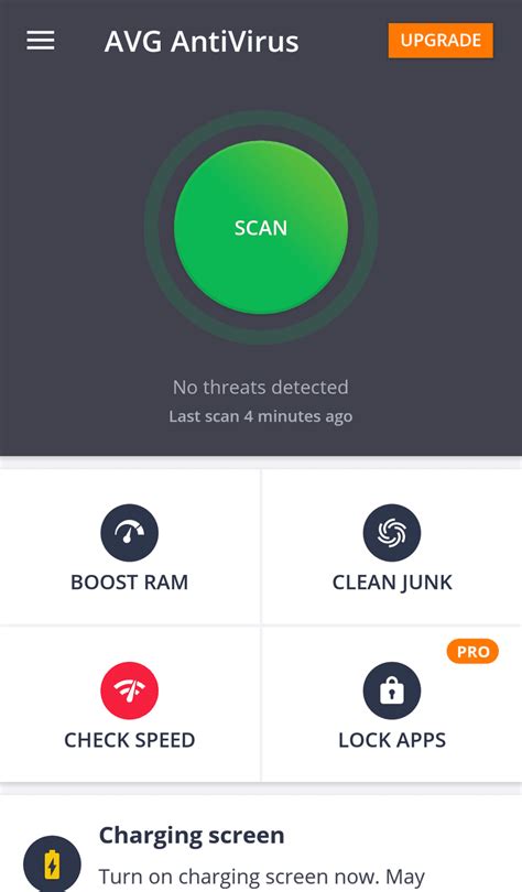 Best free antivirus for android smartphones. One of the most popular free antivirus apps for Android is AVG AntiVirus for Android – it boasts over 100 million downloads on Google Play. The Antivirus and the Antitheft modules are free, while the rest of the package (i.e., App Lock for files and apps, Camera Trap, and Device Lock) come with a 14-day free trial. 