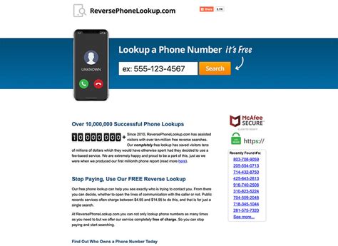 Perform a reverse number lookup and you will be able to identify who’s behind the call and decide if you should return the call or not. Connect with a long-lost friend. Through a free reserve phone number lookup, you can re-establish contact with a relative, friend from high school, former work colleague, or associate. Run a background check..