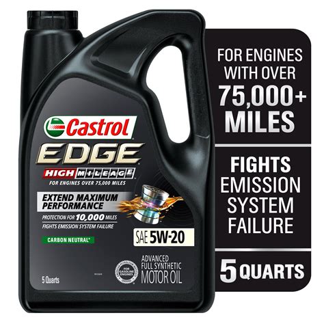 Mobil™ Full Synthetic High Mileage. Outperforms conventional oil and provides guaranteed protection that is 1.5X longer than our conventional and synthetic blend oils. For vehicles with over 75,000 miles. 0W-20 | 5W-20 | 5W-30.. 