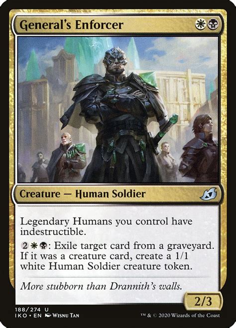Best generals mtg. 1 Sythis, Harvest's Hand. Printed in Modern Horizons 2, Sythis, Harvest's Hand is the ideal enchantment commander. Like Sram, Sythis only costs two mana to cast, but is Selesnya rather than mono-white, meaning a Sythis deck can access the plethora of powerful green enchantments from the game's past. 