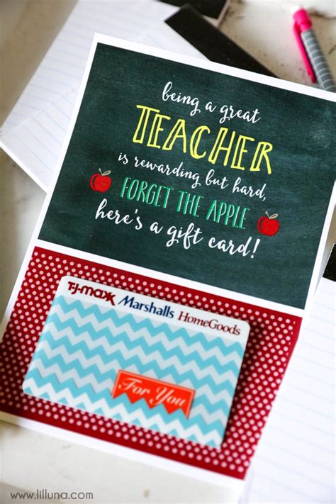 Best gift cards for teachers. 6 days ago · Our Picks for the Best End-of-Year Teacher Gifts of 2024. Amazon Gift Card, any price at amazon.com. 'Things My Students Said' Journal, $9 at amazon.com. 'Thank You for Helping Me Grow' Succulent ... 