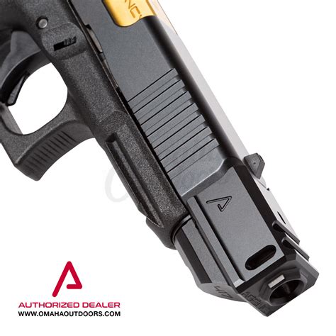 The Mass Driver was designed to match the dimensions of your slide, allowing it to be used with popular open-bottom holsters, and can be installed without needing a threaded barrel or any permanent modification to your firearm. Features: Fits Glock Gen 3 G17 full size handguns. Counter recoil design. Snag-free blended design.. 