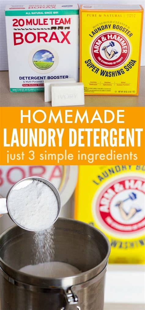 Best homemade powder laundry detergent recipe.  Just 3 ingredients.  My goa...