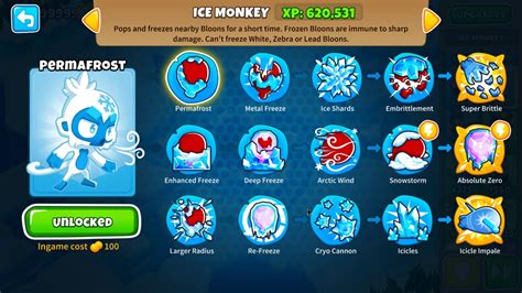 Best ice monkey path btd6. If you compare 4-2-0 ice monkey's ceramic control abilities to towers of similar cost such as 4-2-0 cannon or 0-3-0 heli, it's really hard to justify ever running top path ice monkey. The other two examples does top path ice monkey's job better and doesn't come with the drawback of "turning off" some very strong towers like 2-0-X sub or non-juggernaut dart … 