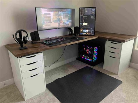 Best ikea table top for gaming. Cost Breakdowns: Standing Desk Base - $279.99. IKEA Gerton Table Top - $100. Stains, top coats, and shop supplies - $35. Desk Cost - $414.99. When I was looking at pre-built desks, most 55" options only had a laminate top and single motors and were only 24-25" deep for about $370-$390. 