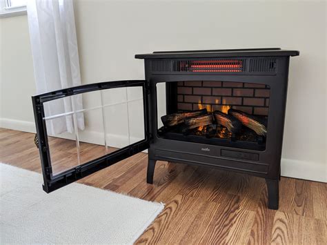 A fake fireplace heater is an electric heating device designed to 