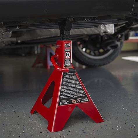 Pair of 3-ton jack stands with 6,000-pound capacity.