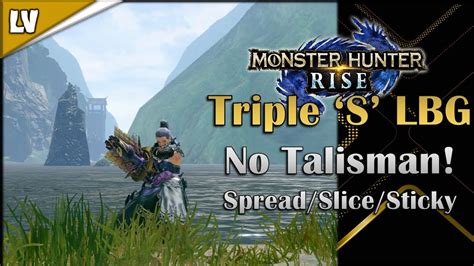 for base monhun Rise, Nargacuga LBG is the comfiest for Rapid Fire Pierce 2. However, my personal favourite is the Magnamalo LBG, arguably the most versatile LBG in the base game. You can build for Normal 3, Spread 3, Pierce 3. Sticky 3 and Slicing are also available, sticky has been nerfed, especially in term of recoil, but it still has its use.. 