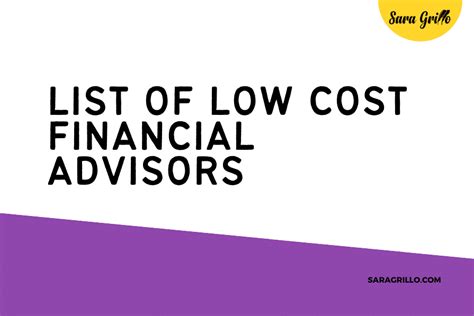 Best low cost financial advisors. Things To Know About Best low cost financial advisors. 