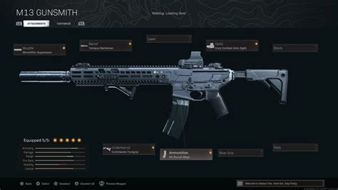 Best m13 loadout. Any good M13 build for ranked hardpoint. Need a build to complete weapon mastery. No stock, light barrel, tax laser, light suppressor,60 round mag for an aggressive build. No stock, heavy barrel, 40 round flip mag, tac laser and granulated grip tape for a passive build. Credit: u/daherlihy. 