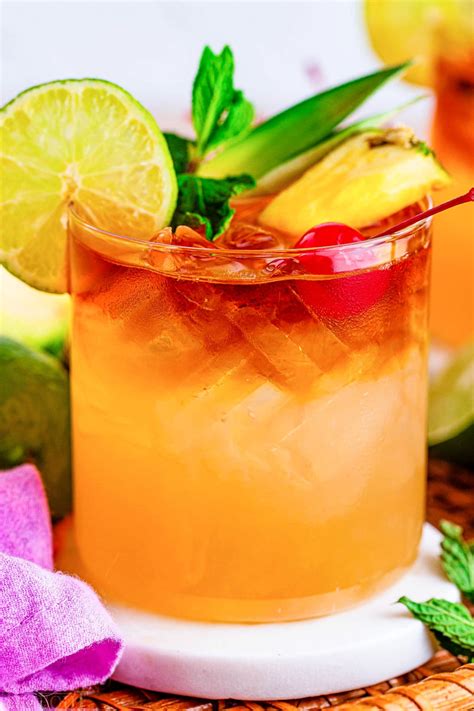 Best mai tai recipe. Watch how to make this recipe. In a large pitcher, add the light rum, Jamaican rum, orange liqueur, lime juice, orange juice and orgeat syrup and stir until combined. Add crushed ice to rocks ... 