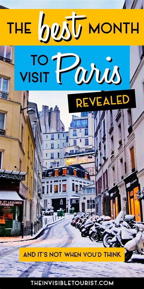 Best month to visit paris. Learn when to travel to Paris depending on your preferences for weather, crowds, events, and prices. Find out the best and worst times to visit Paris for each season, holiday, and festival. Discover … 