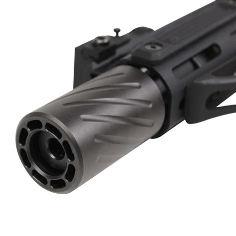 While a muzzle device/brake should effectively reduce recoil and muzzle rise, the best 300 blackout muzzle brakes shouldn't add excessive bulk or weight to your firearm, as this can negatively impact maneuverability and balance. ... Consider the best 300 Blackout muzzle brakes with built-in flash hiders or those that reduce the visible flash ...