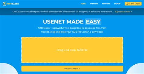 3. Paste or Upload the NZB File to the Cloud