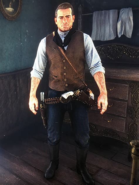 Best outfits for arthur morgan. 7 The Classic Cowboy Via GuiCORLEONEx794 Creator: GuiCORLEONEx794 During the epilogue of Red Dead Redemption 2, you play as an ex-gang member turned rancher named John Marston. To complete his transformation into the farming lifestyle, John unlocks some new clothing options that he can wear while working on the farm. 