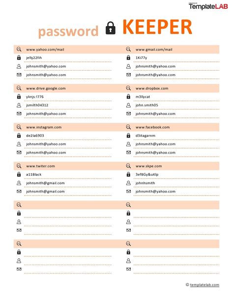 Best password keeper. Password Keeper Template. ... But only do this if you’re sure that you won’t get confused by the passwords. The best way to … 