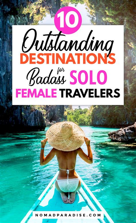 Best places to travel for solo female travelers. Here are the top 10 countries for solo female travelers in 2023, hand-picked by women for women: 1. Iceland. Solo female travelers love the compact size, friendly locals, and awe-inspiring nature of Iceland. Not to mention, Iceland is the #1 safest country in the world, according to the Global Peace Index. Our writer Hayley has traveled … 