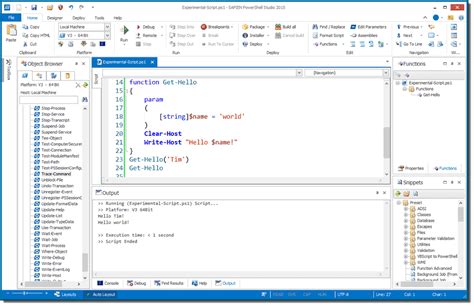 Best powershell ide.  The tool provides tab completion, multiline editing, ...