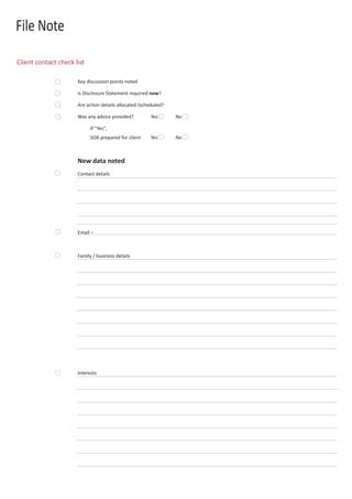 Best practice file note