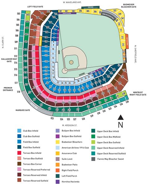Best seats at wrigley field. The highest seating tier at Wrigley Field are the Upper Reserved sections which includes all 400 sections labeled 403-431. Each section is made up of nine steep rows that sit above the Upper Boxes on the 300 level. Sections are split up into two main groupings. The Upper Reserved Infield is sections 409-426. 