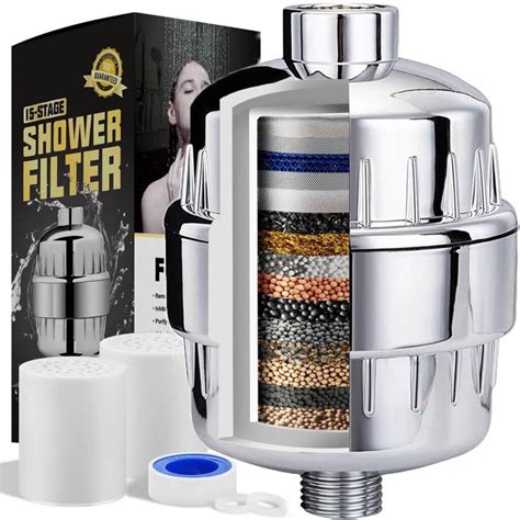 Best showerhead filter. Shower Filters for Hard Water Reviews. 1. Miniwell Shower Filter 720-Plus. Check Price. The Miniwell Shower Filter 720-Plus is the best shower filter for hard water. This filter contains composite activated carbon fibe that removes 99% of chlorine in your water, as well as other impurities. It has a double filter design, with the harmful ... 