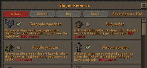 Best slayer rewards osrs. Slayer is a skill that allows players to kill monsters that may otherwise be untargetable by players (players will be prompted a message stating they do not possess the required Slayer level to attack the monster). Players must visit a Slayer Master, who will assign them a task to kill certain monsters based on the player's Combat level. Slayer experience is roughly equal to a slain monster's ... 